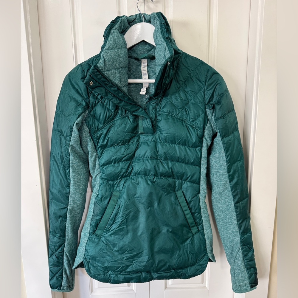 Lululemon Down For A Run Pullover Jacket | Size 4 | Forage Teal - Picture 1 of 6